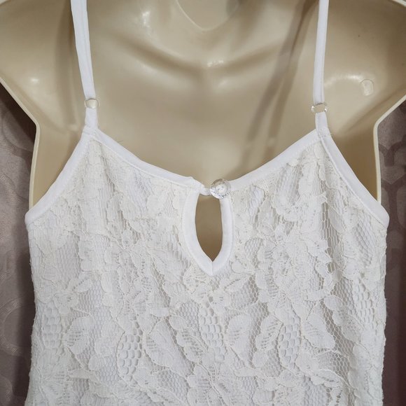 Speechless Orange and white lace Embroidered Spaghetti Strap Tank Midi Dress - Picture 5 of 9